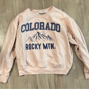 Awake Light Pink Colorado Mountain Sweatshirt